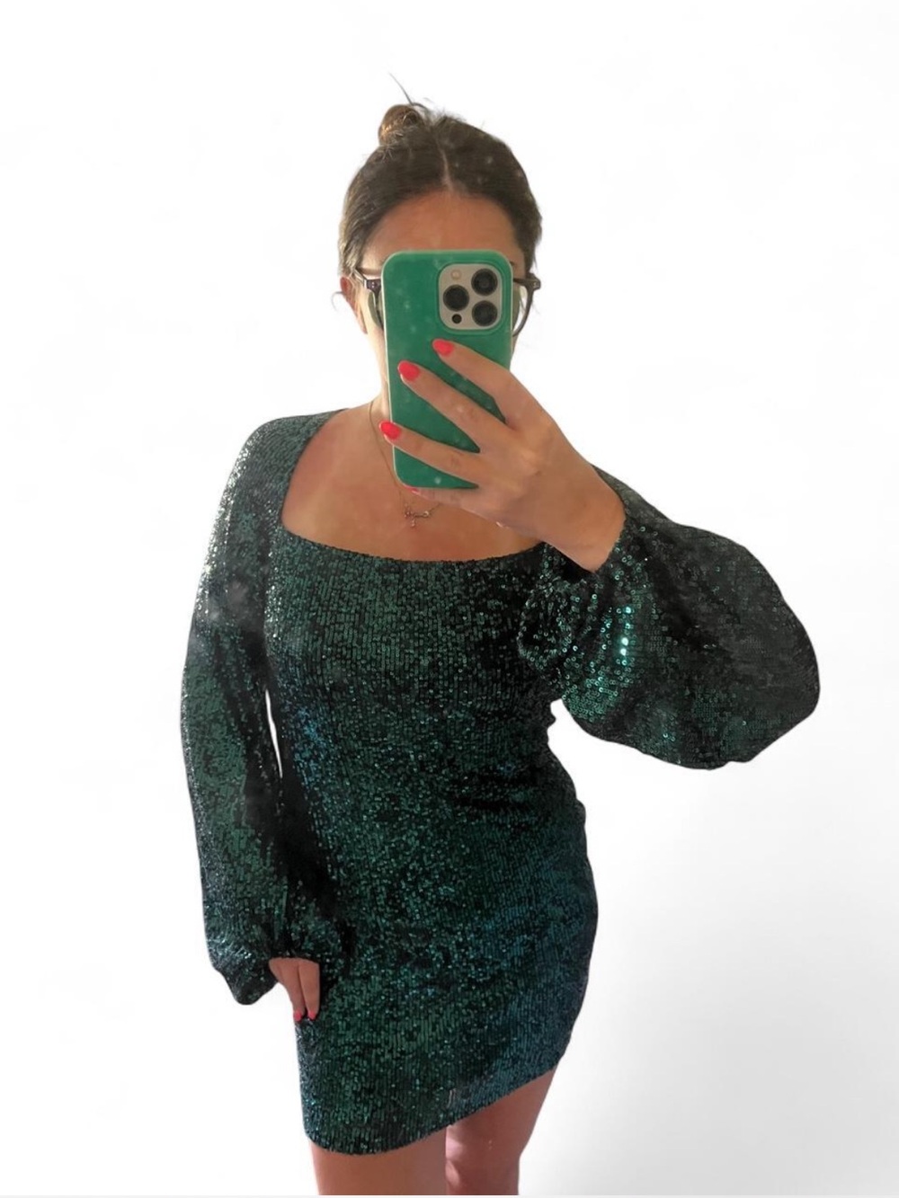 Lucy in the Sky Green Sequin Mini Dress